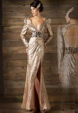2012 MacDuggal Prom Dresses 1135D.  Available in Gold/Nude, Platinum